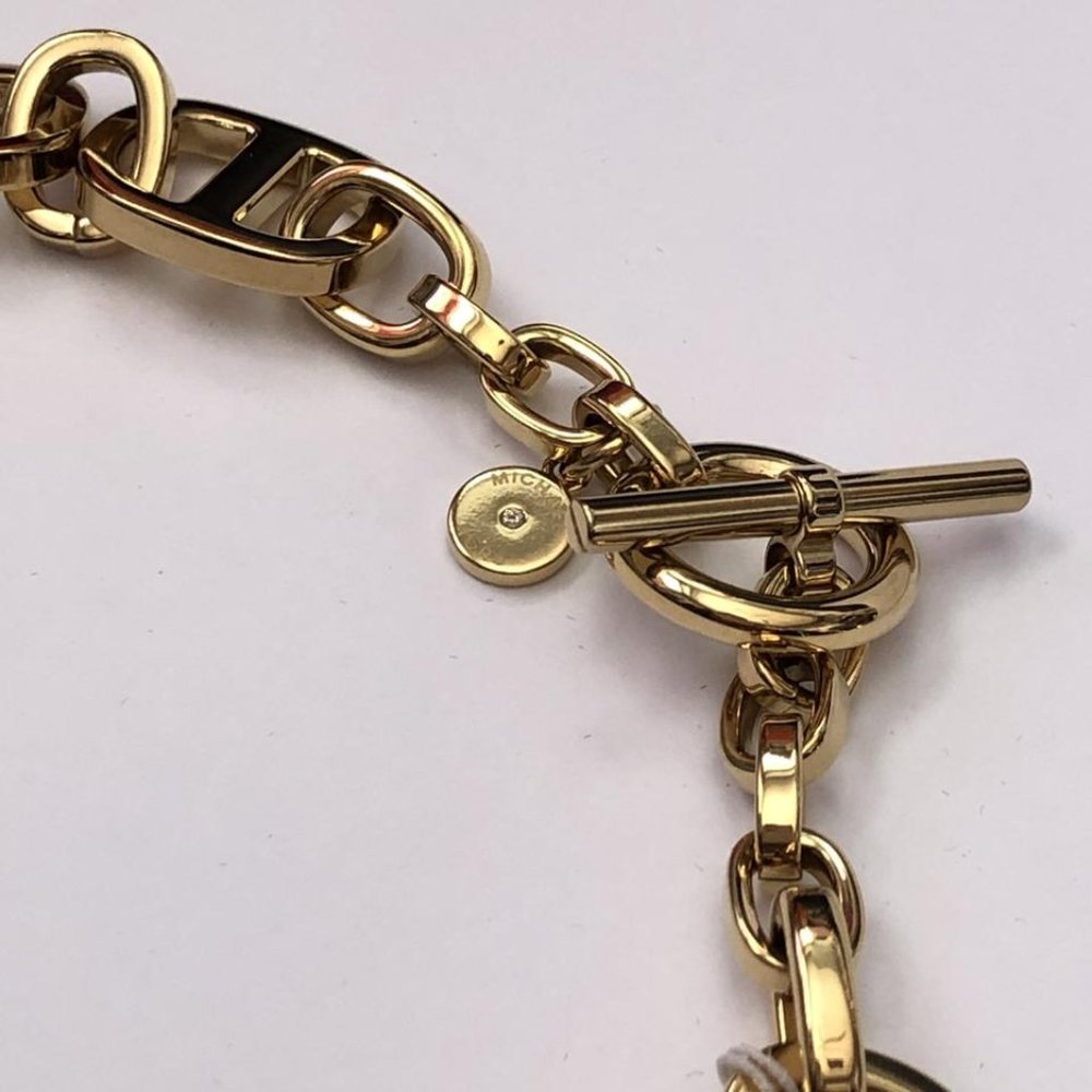 NEW Michael Kors GOLD Maritime Link Necklace $175 - Picture 7 of 8